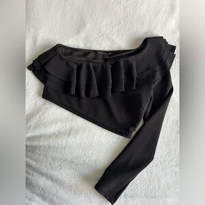 Zara One Shoulder Top Blouse